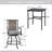 Alyne 2 - Person Patio Dining Set Umbrella Hole Included Square Table with Cushions Included