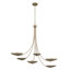 Lustre à 6 lumières XL en bronze champagne Palmela 45,75 pouces-129687652-129742220