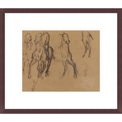 «Study of Horses» par Edgar Degas, impression giclée sur cadre