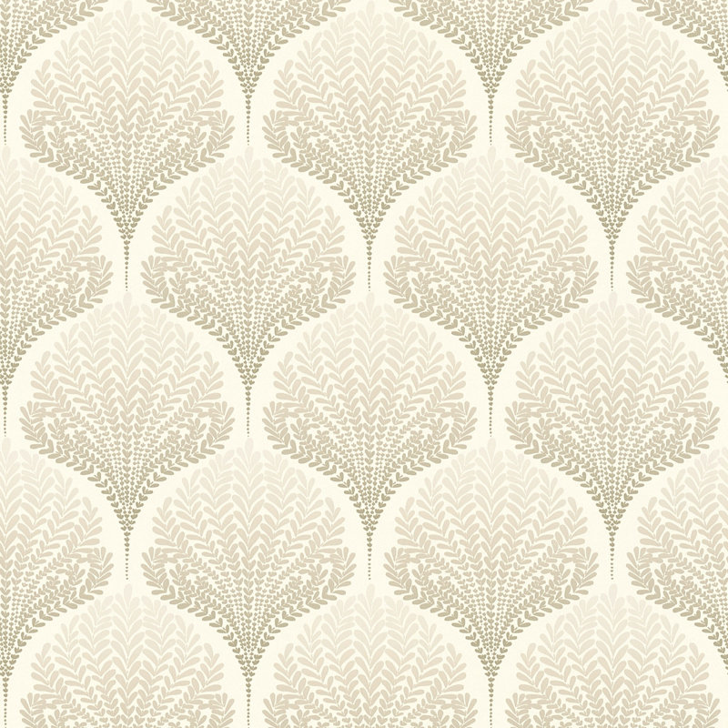 Schofield 10.05m x 53cm Matte Wallpaper Roll, Cream/White