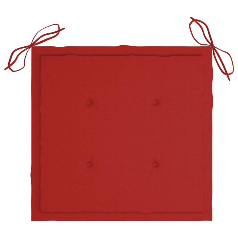 Outdoor Seat Cushion, 19.7" x 19.7" x 1.2", Red