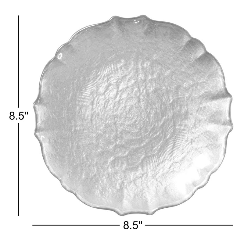 Baroque Glass Salad/Dessert Plate, Cobalt