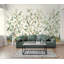 Floral Grass Cloth Matte Wallpaper