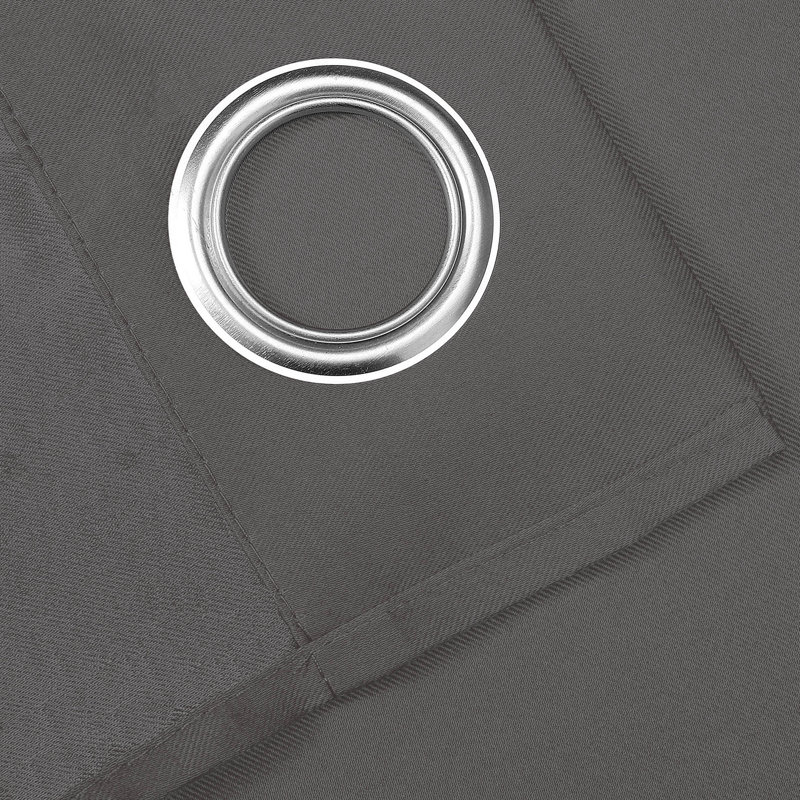 Crispin Blackout Curtains / Drapes Pair, Gray