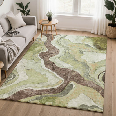 Premium Machine Washable Mayfield AMF2219 abstract Rug