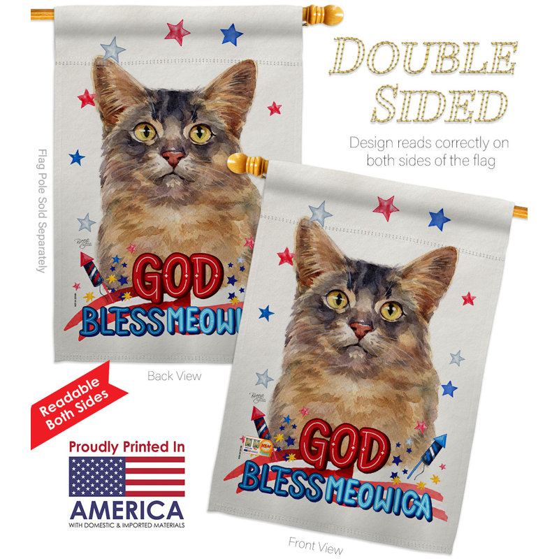 Double Sided 40'' H x 28'' W Polyester Animal House Flag
