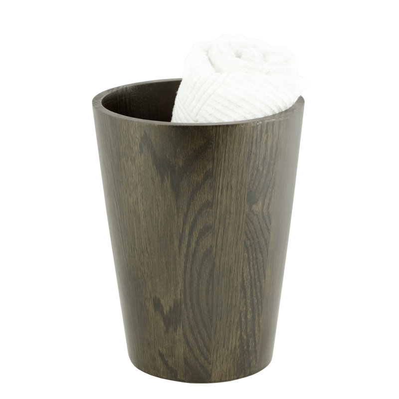 Ashford Solid Wood Open Waste Bin, Dark Oak