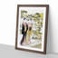 Two Women in a Garden by Torii Kiyonaga - Picture Frame Painting Print-55605976-55605980