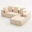 Ensemble de canapé moderne modulaire en mousse avec 5 coussins décoratifs modulaires, revêtement doux, canapé modulaire en forme de L pour le salon, 96,46 po x 72,83 po x 23,03 po-564757622