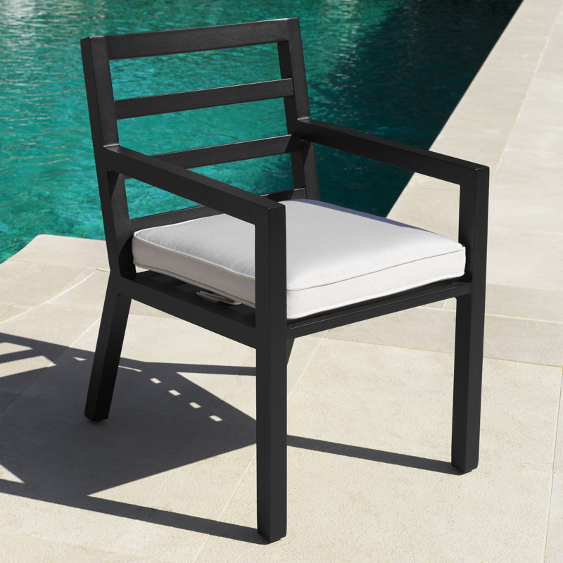 Delta Outdoor Dining Armchair, Black