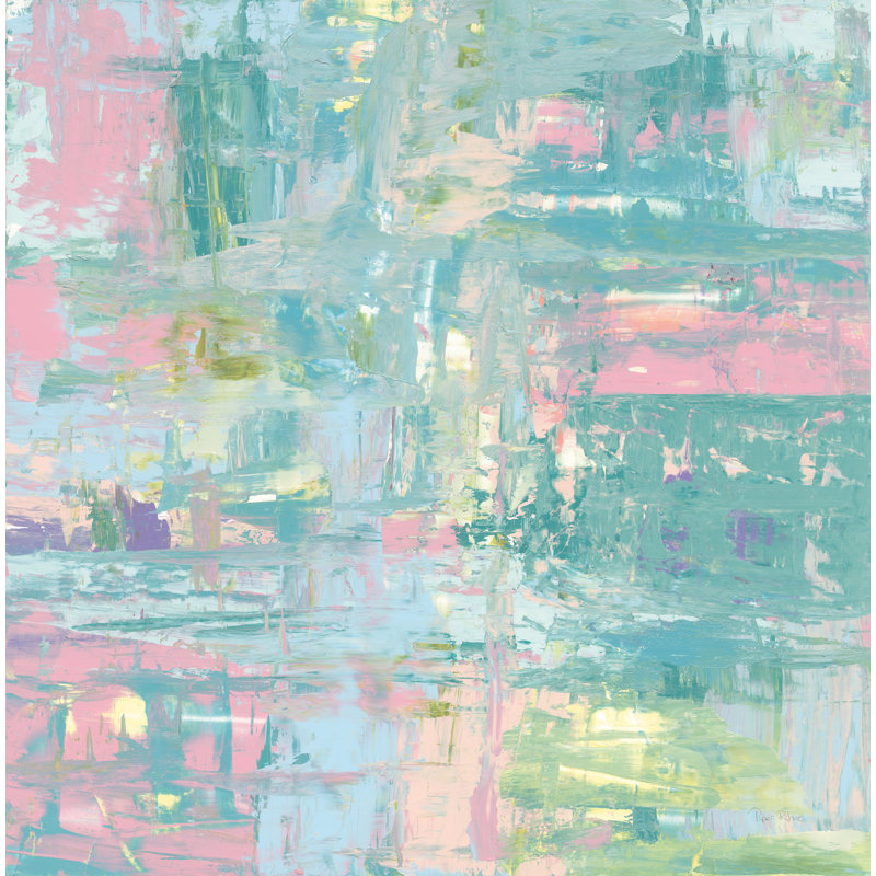 Îles abstraites II pastel par Piper Rhue - peinture, H 30 po x l 30 po, Toile tendue, Sans cadre