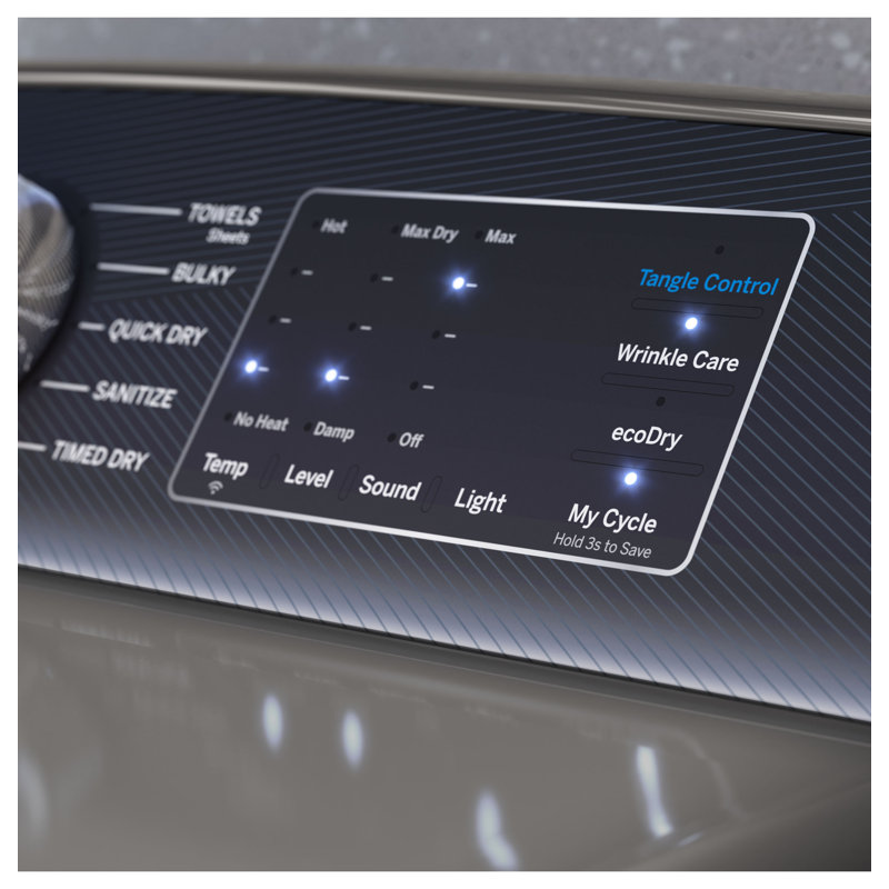 7.4 Cubic Feet Cu. Ft. Smart Dryer with Steam Dry, Diamond Gray, 4-way, Electric