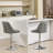 Set of 2 Bar Stools with Footrest and Base Swivel Height Adjustable Mechanical Lifting-153079284