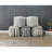 Square Pouf Jacquard Fabric Upholstery Modern Ottoman, Footstool, Non-Slip Floor Pouf, Bean Bag Chair, 1Pc Sitting Pouf