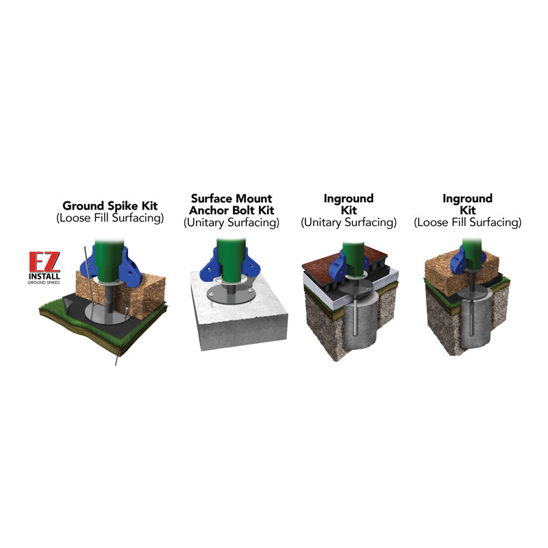 Structure de jeu Discovery Ridge avec ensemble de boulons d'ancrage