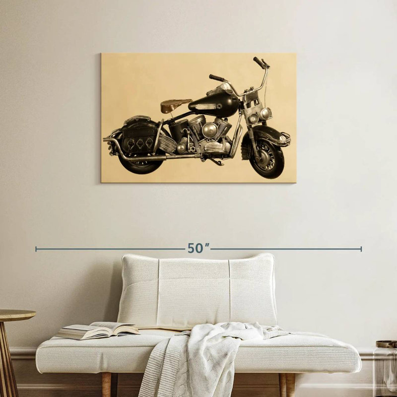 Old Motorcycle, 24" H x 36" W