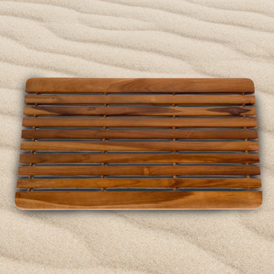 Donelu Teak Non-Slip Shower Mat