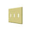 Deltana SWP4763U3 Switch Plate; Triple Standard; Bright Brass Finish-60885567