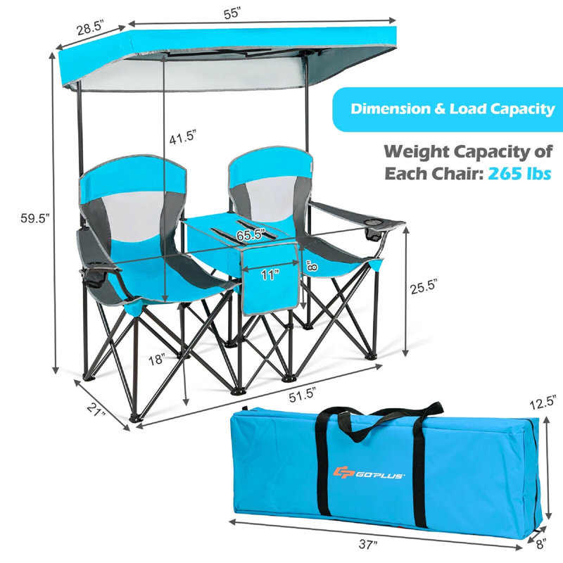 Folding Camping Chair, Blue