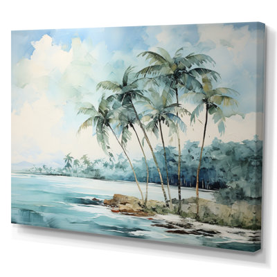 " Green Minimalims Palm Trees VI "