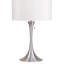 Lampe de table rétro 27 po en métal avec finition argentée