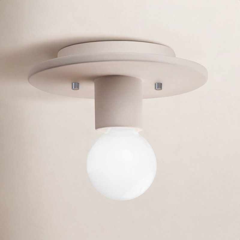 Lochan 1-Light 8" Flush Mount, Bisque