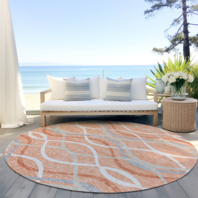 Tapis intérieur / extérieur en polyester tissé à la machine Lamanna