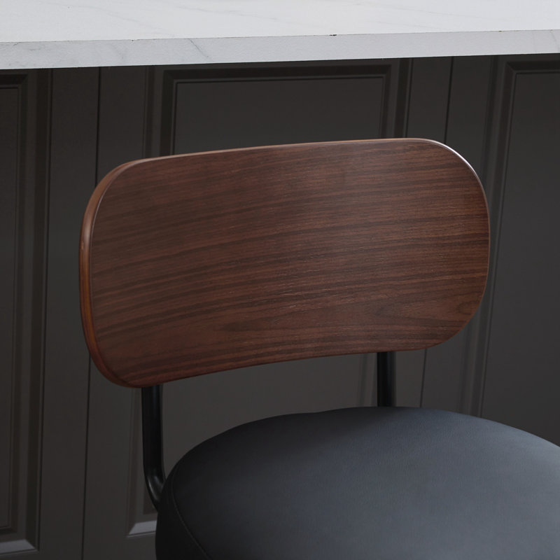 Ensemble de 2 tabourets pivotants, Noir