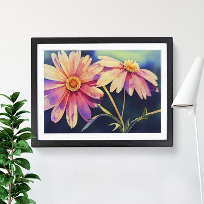 Charming Watercolour Daisy Flowers - Single Picture Frame Painting