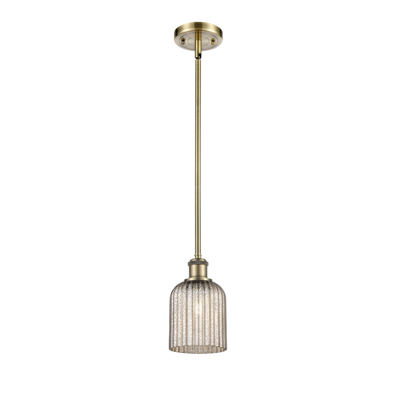 Luminaire suspendu 5 lumières Ballston Addeline, Laiton antique, Mercure