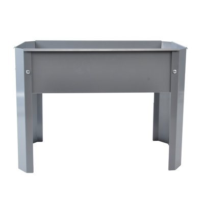 Metal Raised Outdoor Planter Box for Backyard and Deck