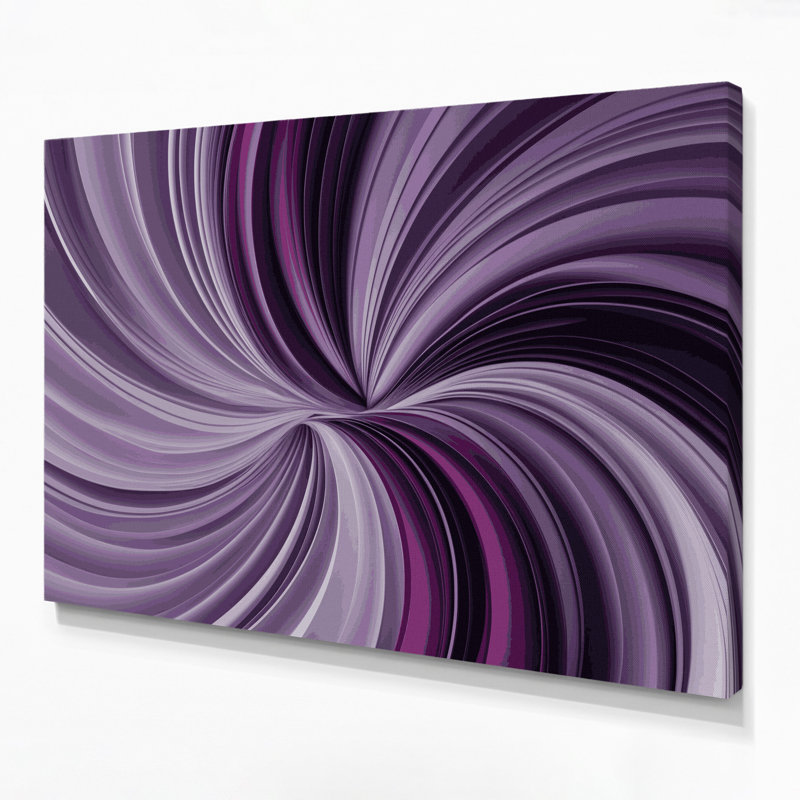 "Gradient Abstract" 35, art mural sur toile mauve, H 24 po x l 36 po