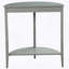 Console grise avec compartiment ouvert et pieds en bois de pin massif durable, parfaite pour les vestibules modernes et les salons.