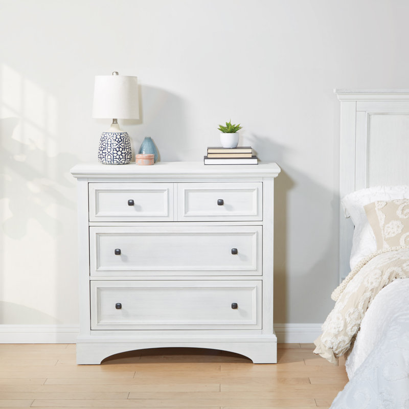Bunbury 38'' W 3 - Drawer Dresser, Rustic White