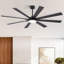 Ventilateur de plafond à hélice intégré avec pales et lumière de 8 pouces Homegrain-38160288