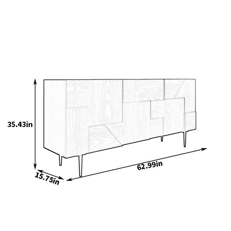 Buffet Simple Art, Noyer