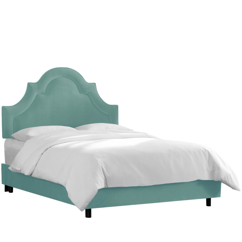 Avione Upholstered Standard Bed, King, Classic Caribbean Velvet