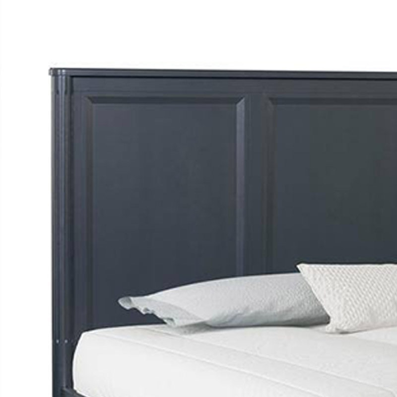 Alta Bed, Classic French Design, Malta Solid Wood Frame, Malta Blue, King