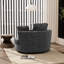 Fauteuil d'appoint en tonneau pivotant surdimensionné rembourré-894917054