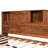 Walnut Colored Full Size Wooden Daybed With 3 Storage Drawers, Shelf And Charging Sockets For A Relaxed Setting Headboard Guest Hospitality-337831894