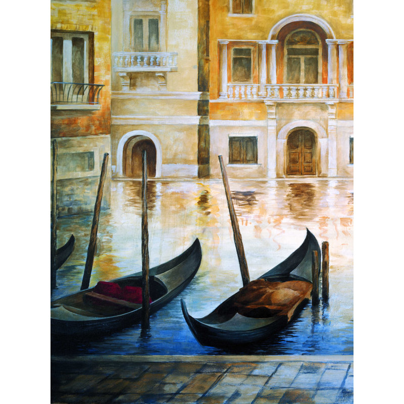Gondoles 1 - Impression sur toile tendue, H 16 po x l 12 po