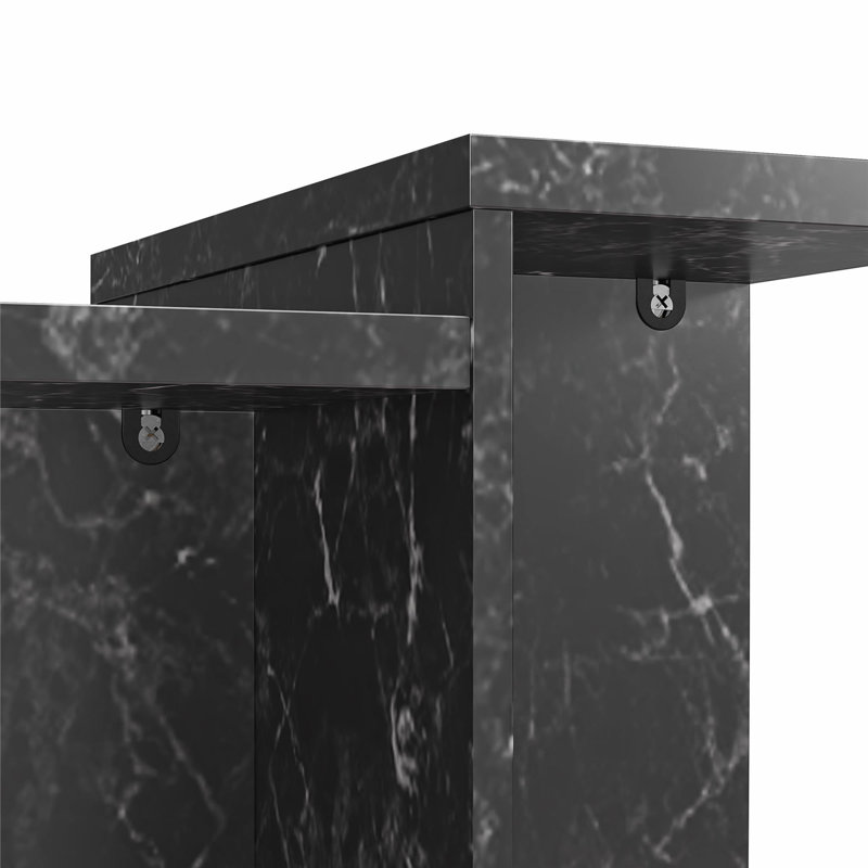 Ced Pedestal End Table, Black