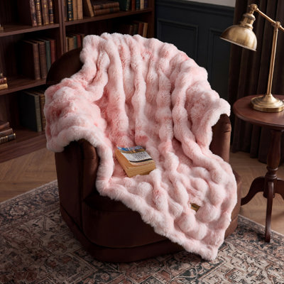 Couvre-lit en fausse fourrure pour lit simple / simple TG