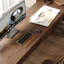 Bureau double caisson en L en bois massif avec 5 tiroirs et bureau-1040572398-1040572397