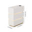 Narrow 3-Drawer LED Smart White Bedside Table with Wireless Charger