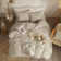 Ensemble de housse de couette douce en coton délavé Boho