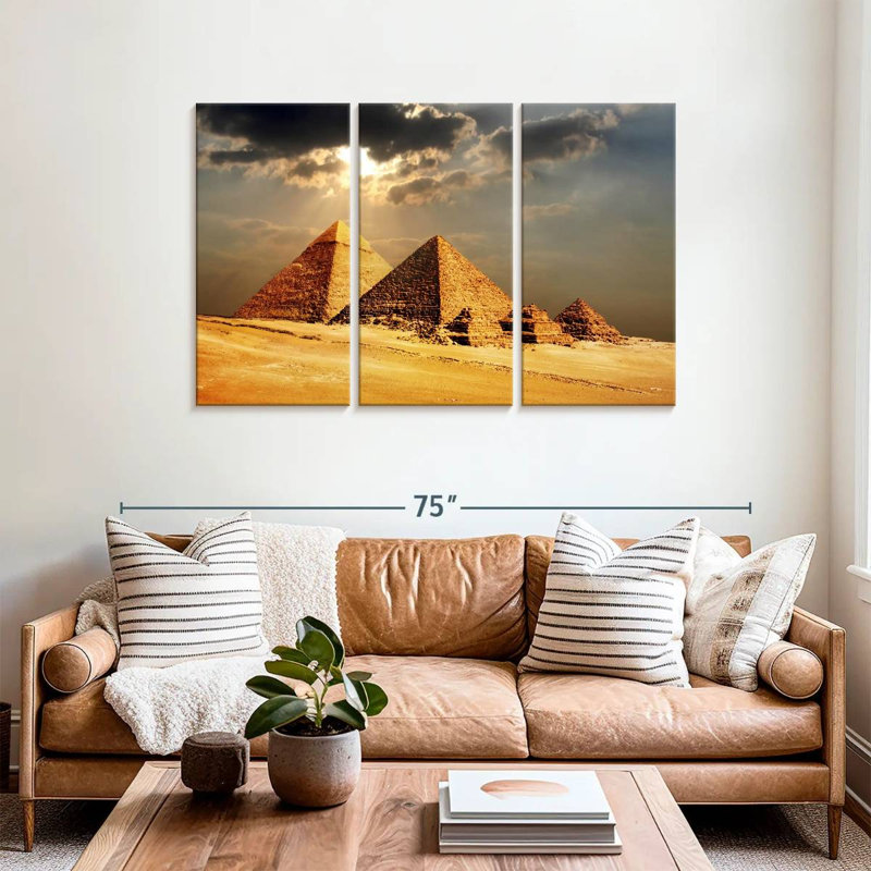 Adella Giza Pyramids, 36" H x 57" W