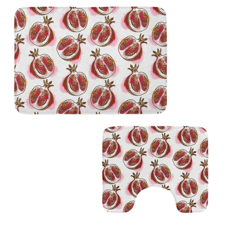  Ensemble de 2 tapis fruits pour salle de bain Fruits