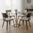 Elkton 35" Round Dining Table with Glass Top and Iron Pedestal Base Restaurant Table - Seats 2-4 Person for Kitchen and Dining Room-1479138236-1479138224