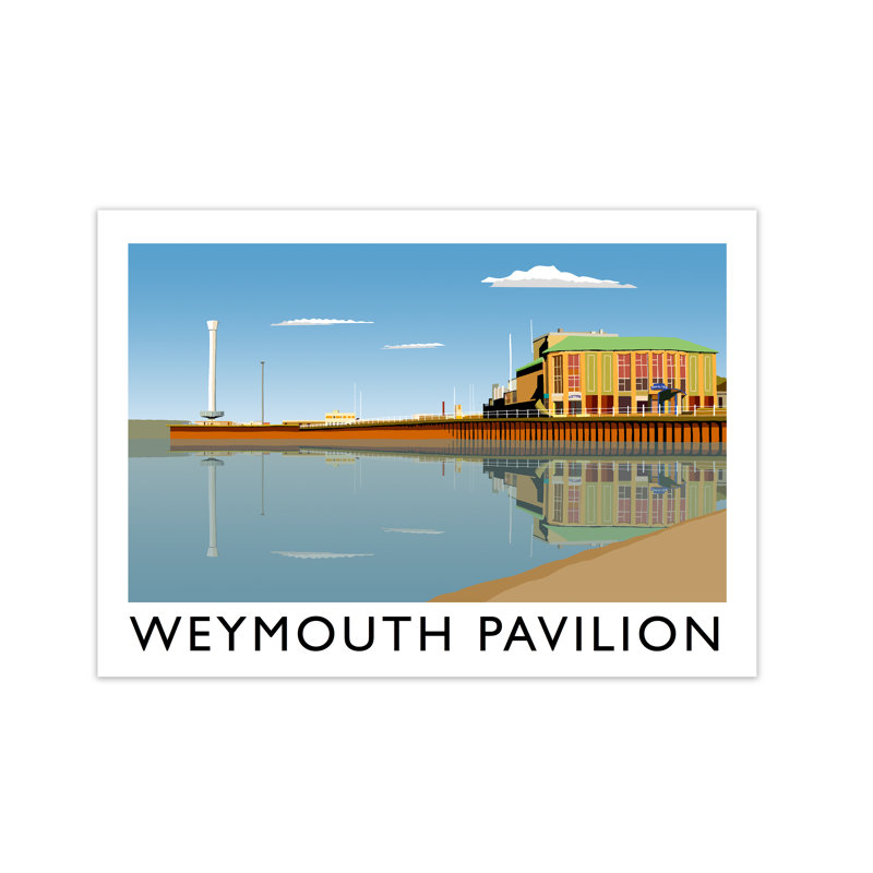 Weymouth Pavilion by Richard O'Neill - Print, 29.7cm H x 42cm W x 3cm D, Unframed